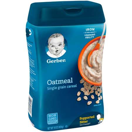 Gerber Gerber Oatmeal Single Grain Cereal 16 oz., PK6 10015000070516